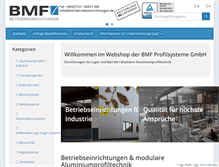 Tablet Screenshot of bmf-betriebseinrichtungen.de